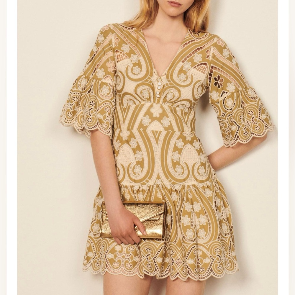 Sandro Drew Guipre lace dress, size 36 (2/4, S)